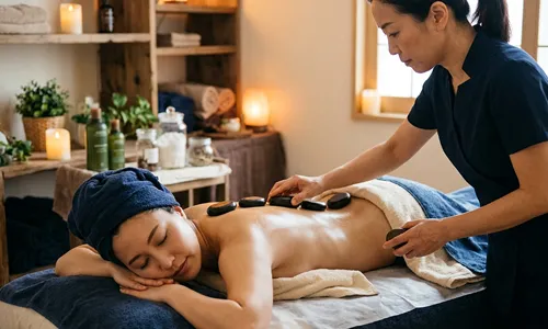 professional hot stone massage